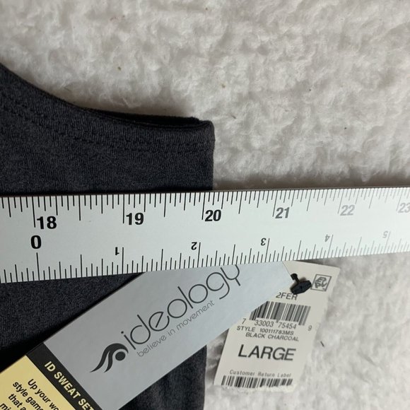 Ideology Tank‎ Top Women's Large Black Charcoal Stretch Round Neck Pullover 7710 - Picture 6 of 8